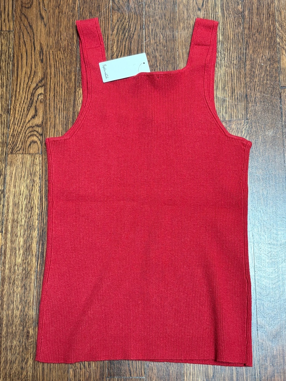 Splendid Red Square-Neck Ribbed Tank - Picture 2 of 4